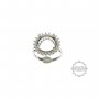 1Pcs 8-10-12MM Round Cz Stone Prong Setting 925 Sterling Silver Bezel Tray Adjustable Ring Settings 1212036