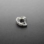 1Pcs 5-9MM Simple Round Bezel Gemstone Cz Stone Solid 925 Sterling Silver Prong Pendant Charm Settings Heart Shaple 1411230