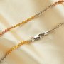 1.5MM Wheat Chain Necklace,Solid 925 Sterling Silver Rose Gold Plated Necklace Chain,Simple Choker Chain,DIY Necklace Supplies 1320036