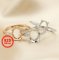 1Pcs Multiple Size Oval Prong Bezel Rose Gold Plated Solid 925 Sterling Silver DIY Adjustable Ring Settings for Moissanite Gemstone 1294167