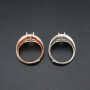 1Pcs Oval Bezel Vinatge Style Rose Gold Plated Solid 925 Sterling Silver Adjustable Prong Ring Settings Blank for Gemstone 1224037