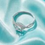 Halo Round Prong Ring Settings,Split Shank Solid 925 Sterling Silver Ring,Infinity CZ Stone Round Ring,DIY Ring Supplies For Gemstone 1212128