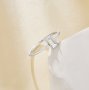 4x6MM Rectangle Prong Ring Settings,Stainless Steel Silver Rectangle Ring,Simple Rectangle Ring,DIY Ring Supplies 1294912