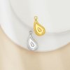 Pear Bezel Stainless Steel Pendant Settings,Yellow Gold Rhodium Pear Pendant Charm,Minimalist Pendant,DIY Pendant Supplies 1431526