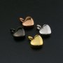 5Pcs 40MM Flower Stamped Raw Brass Big Heart Photo Locket Pendant Charm DIY Supplies 1130005