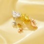 4MM Keepsake Breast Milk Resin Round prongs Studs Earrings Settings,Flower Solid 925 Sterling Silver Rose Gold Plated Earrings,DIY Earring Supplies 1706229