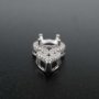 1Pcs 5-11MM Round Prong Pendant Settings Solid 925 Sterling Silver Filigree Gemstone Charm Bezel Tray DIY Supplies 1411254
