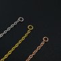 5pcs 3-8CM Extension Chain with Spring Ring Clasp for Necklace Rose Gold Plated Solid 925 Sterling Silver DIY Supplies 1320016