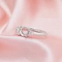 Three Stones Round Prong Ring Settings,Solid 14K 18K Gold Ring With Two Side Moissanite Stones,DIY Ring Supplies For Gemstone 1212140
