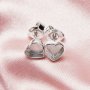 Keepsake Breast Milk Resin 6MM Heart Earrings Blank Settings,Solid Back Solid 14K 18K Gold Studs Earring,DIY Earrings Supplies 1702243