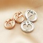 Simpel Oval Cabochon Bezel Studs Earrings Settings Rose Gold Plated Solid 925 Sterling Silver DIY Supplies 1706091