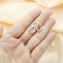 8x12MM Pear Prong Pendant Settings,Solid 925 Sterling Silver Rose Gold Plated Charm,Art Deco Charm,DIY Pendant Bezel For Gemstone 1431202