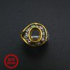 1Pcs 8x10MM Oval Ring Settings Adjustable for Cabochon Stone Antiqued Style Solid 925 Sterling Silver Merge Brass DIY Bezel Tray Supplies 1223108