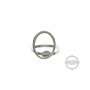 1Pcs oval simple frame setting elegant 925 sterling silver bezel tray rose gold plated adjustable ring settings 1222012