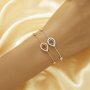 5x7MM Halo Pear prongs Bezel Bracelet Settings,Solid 925 Sterling Silver Rose Gold Plated Bracelet,Pave CZ Stone Pear Bracelet,DIY Bracelet Supplies 6.4''+1.6'' 1900348