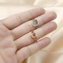 1Pcs 6-10MM Rose Gold Silver Square Gems Cz Stone Prong Setting Solid 925 Sterling Silver Bezel Tray DIY Adjustable Ring Settings 1294112