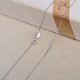 1MM Solid 18K White Gold Necklace,Au750 Necklace,18K Gold Cable Chain Necklace,16''-20'' 1312027