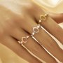 6x8MM Oval prongss Ring Settings,Solid 925 Sterling Silver Rose Gold Plated Three Stone Ring,DIY Ring Supplies For Gemstone 1224228