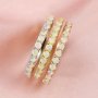 2MM Dainty October Birthstone Eternity Ring Nature Opal Gemstone Wedding Engagement Full Band Stackable Ring Solid 14K Gold Ring 1294303