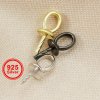 1Pcs 3.8MM Round Loop Half Drilled Beads Bail Cap Solid 925 Sterling Silver Rose Gold Plated DIY Supplies 1536013