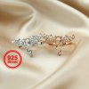 5x7MM Oval Prong Ring Settings Evil Bat Rose Gold Plated Solid 925 Sterling Silver Adjustable Ring Bezel for Gemstone 1224094
