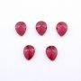 5Pcs Lab Created Pear Ruby July Birthstone Red Faceted Loose Gemstone DIY Jewelry Supplies 4150008