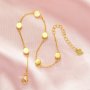 Six Stones 4MM Keepsake Breast Milk Resin Round Bezel Bracelet Settings,Solid Back Solid 14K 18K Gold Bracelet,DIY Bracelet Supplies 6.5''+2'' 1900344