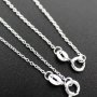 1Pcs 18-20Inches Simple O Ring 925 Sterling Solid Silver Necklace Chain DIY Supplies 1322047