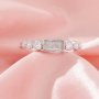3x6MM Keepsake Breast Milk Resin Rectangle Bezel Ring Settings,Solid 9K 14K 18K Gold Ring,CZ Stone Rectangle Ring,DIY Ring Supplies 1294921