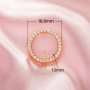 Keepsake Breast Milk Resin Ball Round Pin Pendant Settings For Half Drilled Pearl Bead,Solid 14K 18K Gold Pendant,DIY Pendant Supplies 1431504