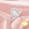 5x10MM Keepsake Breast Milk Resin Marquise Bezel Ring Settings,Solid Back 14K 18K Gold Ring,Infinity Art Deco Ring,Pave Moissanite Ring,DIY Ring Supplies 1295060
