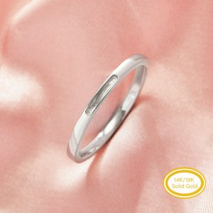 Keepsake Breast Milk Resin Channel Bezel Ring Settings,Solid 14K 18K Gold Ring,Minimalist Channel Ring,Stackable Ring,DIY Ring Supplies 1295073
