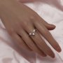 3x5MM Keepsake Breast Milk Resin Pear Bezel Ring Settings,Curve Solid 14K 18K Gold Ring,Moissanite Art Deco Ring,DIY Ring Supplies 1294825