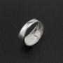 9MM Square Bezel Ring Settings Solid Back Breast Milk Resin 925 Sterling Silver DIY Men's Adjustable Ring 1294222