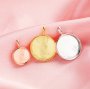 Keepsake Breast Milk Resin Round Pendant Bezel Settings,Solid 14K 18K Gold Pendant Charm,Solid Back Round Pendant,DIY Memory Jewelry Supplies 1411344