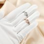 4x6MM Oval Prong Ring Settings Rose Gold Plated Solid 925 Sterling Silver Ring Bezel DIY Supplies for Gemstone 1224121
