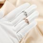 4x6MM Oval Prong Ring Settings Rose Gold Plated Solid 925 Sterling Silver Ring Bezel DIY Supplies for Gemstone 1224121