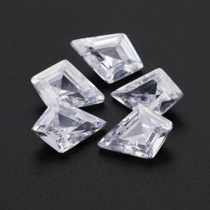 5Pcs Cubic Zirconia Kite Cut Faceted CZ Stone,White Birthstone,April Birthstone,Loose Gemstone,Semi-precious Gemstone,Unique Gemstone,DIY Jewelry Supplies 4160076