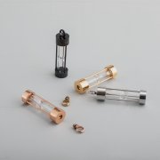 1Pcs 12x48MM Stainless Steel Rose Gold Silver Black Plated Time Sandglass Perfume Container Wish Vial DIY Pendant Charm 1800511