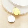 Keepsake Breast Milk Resin Oval Bezel Pendant Settings,Minimalist Stainless Steel Oval Pendant Charm,DIY Pendant Blank Supplies 1421273