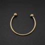 1Pcs Vintage Style Brass Bronze Screwed Ball Wire Bracelet Bangle for DIY Beading Supplies 1900229