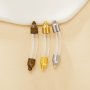Tube Glass Bottle Stainless Steel Pendant,Silver Bronze Gold Plated Minimalist Perfume Vial Pendant,Wish Charm,DIY Pendant Supplies 1800600