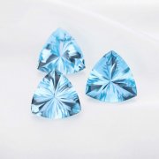 Large Trillion Cut Nature Swiss Blue Topaz Gemstone,November Birthstone,Blue Triangle Gemstone,DIY Jewelry Supplies