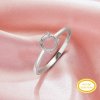 Minimalist Round Prong Ring Settings,Solid 14K 18K Gold Ring,DIY Ring Supplies For Gemstone 1212138
