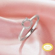 Minimalist Round Prong Ring Settings,Solid 14K 18K Gold Ring,DIY Ring Supplies For Gemstone 1212138