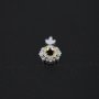 1Pcs 7x9MM Vintage Style Oval Prong Bezel Gold Plated Solid 925 Sterling Silver Pendant Blank Settings for Moissanite Gemstone 1421120