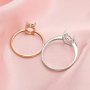 Mulitiple Size Classic Oval Solid 14K Rose Gold Bezel Adjustable Prong Ring Settings for DIY Gemstone Moissanite Diamond 1222013-1