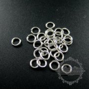 20Pcs 18Gauge Solid 925 Sterling Silver 6MM Single Open Jumpring DIY Jewelry Supplies Findings 1542008