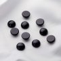 5Pcs 12MM Round Black Sandstone Cabochon,Dark Twinkle Stars Semi Precious Gemstone DIY Jewelry Supplies 4110187