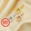 6x8MM Oval Prong Pendant Settings,Channel Art Deco Solid 925 Sterling Silver Rose Gold Plated Charm,Vintage Pendant Blank Settings,DIY Pendant Supplies 1421201